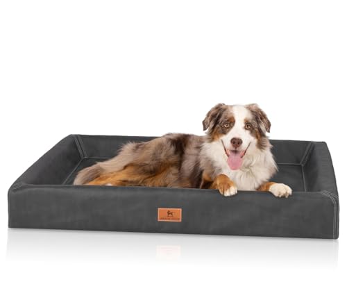 Knuffelwuff orthopädisches Hundebett Austin aus Kunstleder M-L 85 x 65cm Schwarz Knuffelwuff orthopädisches Hundebett Austin aus Kunstleder M-L 85 x 65cm Schwarz von Knuffelwuff