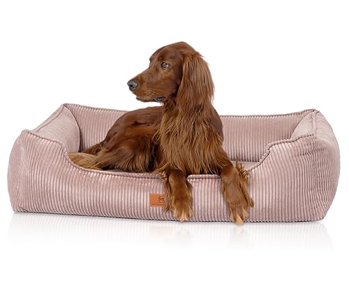 Knuffelwuff orthopädisches Hundebett aus Cord mit Handwebcharakter Nunavut M-L 85 x 63cm Rosa - Abnehmbarer Bezug - waschbar - für große, mittelgroße und kleine Hunde Knuffelwuff orthopädisches Hundebett aus Cord mit Handwebcharakter Nunavut M-L 85 x 63cm Rosa - Abnehmbarer Bezug - waschbar - für große, mittelgroße und kleine Hunde von Knuffelwuff