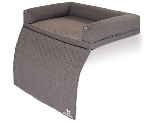 Knuffelwuff orthopädisches Sofa-Hundebett Yona M-L 86 x 55cm Grau - Hundekissen für große, mittelgroße und kleine Hunde - Waschbar von Knuffelwuff