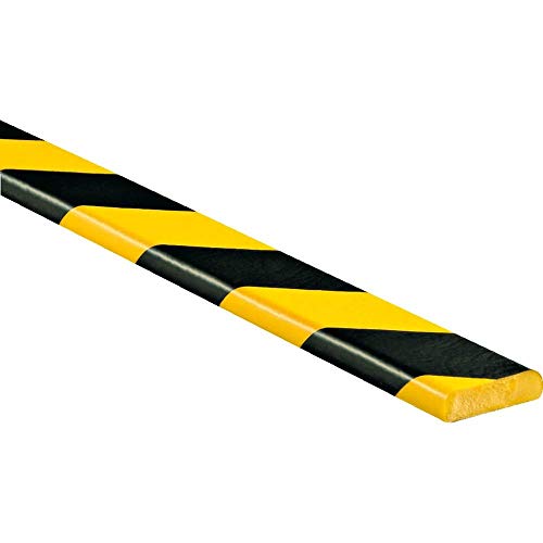 KNUFFI Flächenschutzprofil Typ F, selbstklebend, gelb/schwarz, 5 m aus Kunststoff, Art.-Nr. S/G, LÄNGE 5 M von KNUFFi