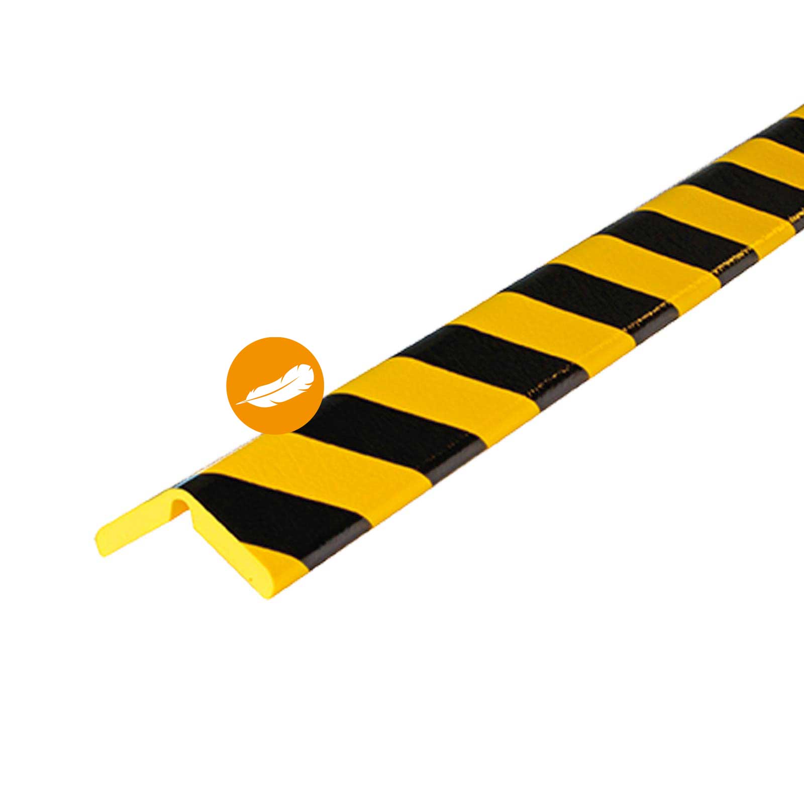 Knuffi Eckschutzprofil Typ H+ Flex selbstkl. 1m, Kantenschutz Eckschutz flexibel Farbe:gelb/schwarz von Knuffi