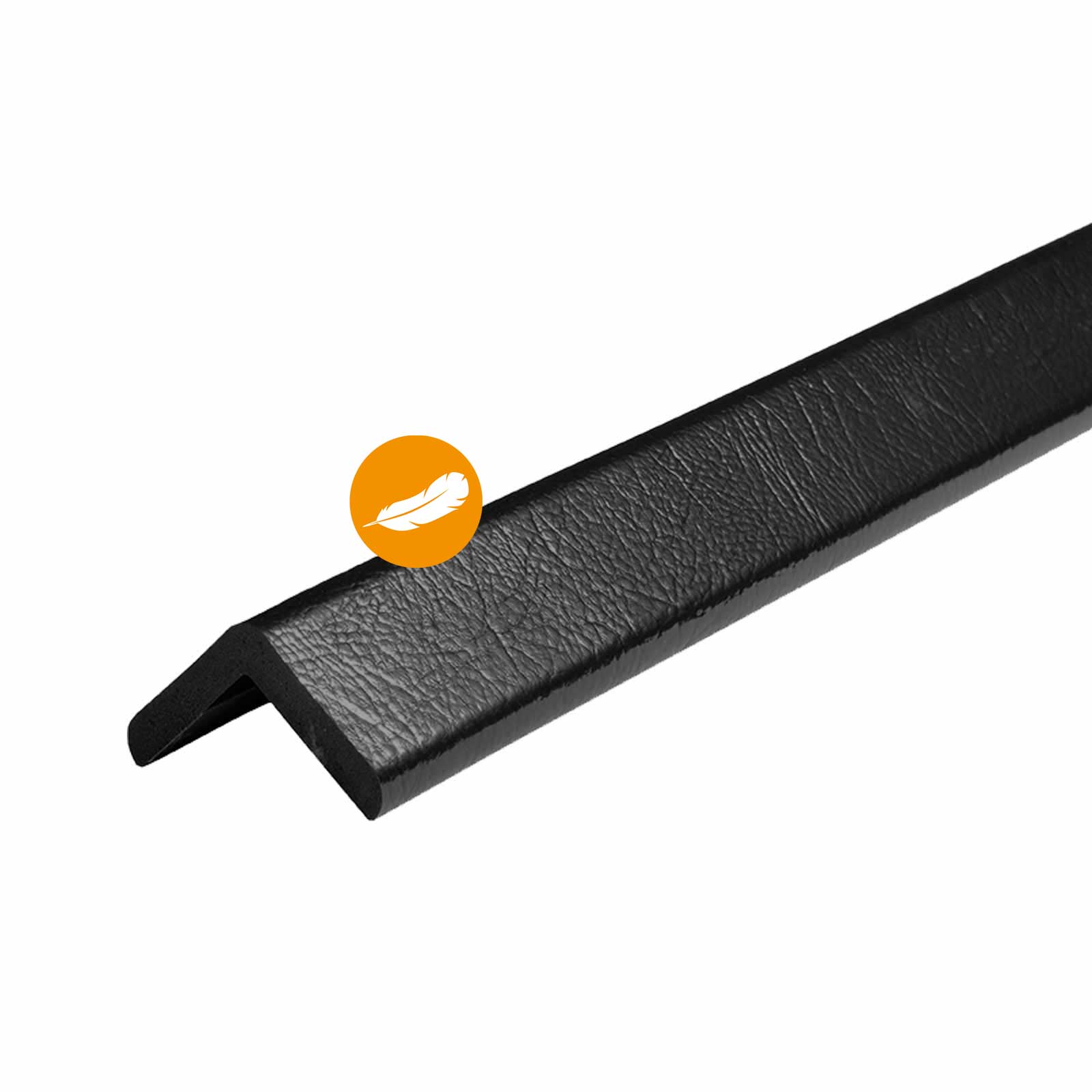 Knuffi Eckschutzprofil Typ H+ klebend 1m - Kantenschutz, Eckschutz, Schutzprofil Farbe:schwarz von Knuffi