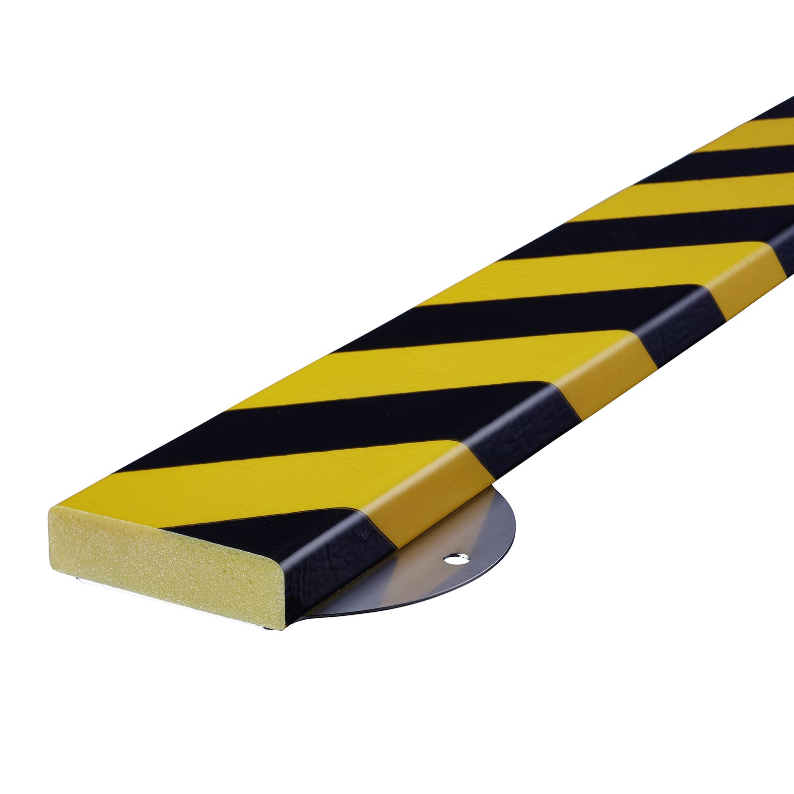 Knuffi Flächenschutzprofil Typ S schraubbar 0,5m inkl. Befestigung, rechteckig Farbe:gelb/schwarz von Knuffi