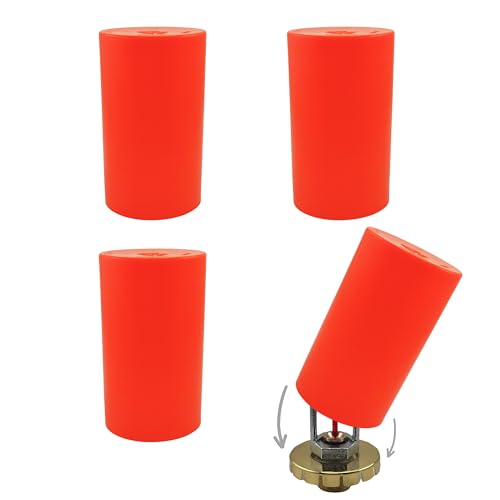 Brandsprinklerkopf-Lackabdeckung, Kopfschutz, Kopfabdeckungen zum Lackieren, Schutzabdeckungen für Decken-Pop-Out, Kopfschutz und Kopflackschutz zum Abdecken von versenkten Sprinklerköpfen – 4 Stück von RepelFire