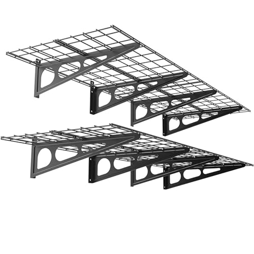 Knutat Shelf Wall Shelf Heavy Duty Sturdy Corner Shelf Wall Mounted Powder Coated Steel Brackets Organizer Shelves Up to 600lbs Load Capacity for Tools von Knutat