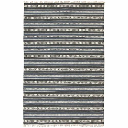 Knutzen Wohnen Kelim Teppich 160 x 230 Flensburg - Fransen Teppich Wolle Natur - Handgewebt und beidseitig verwendbar - Ideale Wohndekoration für jeden Wohnraum Knutzen Wohnen Kelim Teppich 160 x 230 Flensburg - Fransen Teppich Wolle Natur - Handgewebt und beidseitig verwendbar - Ideale Wohndekoration für jeden Wohnraum von Knutzen Wohnen