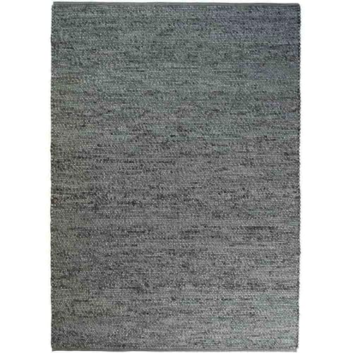 Knutzen Wohnen Mala Wollteppich flach gewebt 60 x 110 cm Grün Jade - Teppich Wolle Natur - Handgewebter Schurwollteppich mit angenehmem Lauferlebnis von Knutzen Wohnen