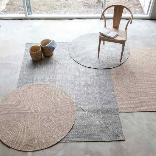 Knutzen Wohnen Outdoor Teppich wetterfest 120 x 160 cm Silber - Balkon Teppich Sisaloptik - Teppich Outdoor - Terassenteppich - Für den gemütlichen Flair in Ihrem Außenbereich von Knutzen Wohnen