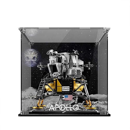 KoDeer Acryl Schaukasten für Lego 10266 Apollo 11 Mondlandefähre, 3MM Acryl Vitrine für Lego Apollo 11 Mondlandefähre (Modell NICHT Enthalten) von KoDeer