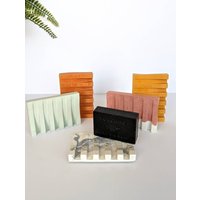 Rectangle Beton Seifenschale | 23 Farben Trichterförmige Block Seifenhalter Home Kitchen Sink Accessoire Ausguss Drainage von KoLABConcrete