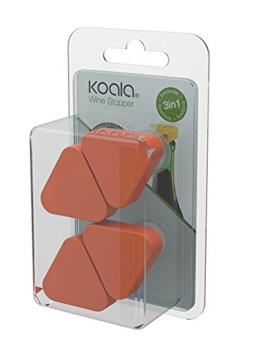 Koala Internacional Hosteleria Packung mit 4 Stöpsel und Tropfenschutz, Orange Koala 4 x Flaschenverschluss, Kunststoff Polystyrol, Talla unica von Koala Internacional Hosteleria