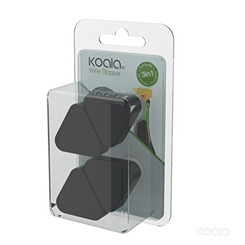 Koala Spain Pack 4P TAPON Y ANTIGOTEO Koala 4 x auslaufsichere Dosierkappen, Kunststoff Polystyrol, Schwarz, Pequeño, 4 von Koala