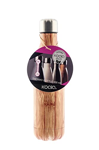 Koala Spain 6100BM00 Edelstahl doppelwandig Holzeffekt Thermoflasche, 8h Isolierung, 500ml Kapazität von Koala Internacional Hosteleria