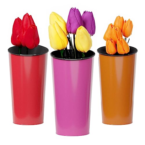 (3 Stück) Mataly Gartenvase Rose, Orange und Rot von Koala