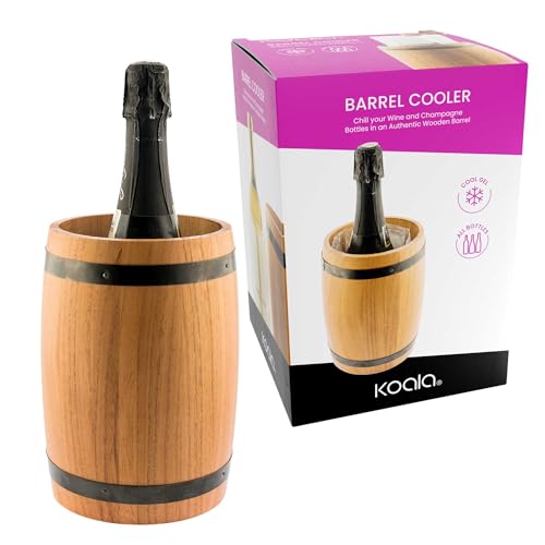 Koala Spain Barrel Cooler® Weinkühler aus Holz in Fassform mit Gefriergel von Koala