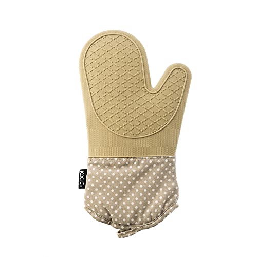 Koala Spain Doppelter Ofenhandschuh mit Silikon, hitzebeständig, gepunktet, Beige, recycelte Baumwolle Koala Spain Doppelter Ofenhandschuh mit Silikon, hitzebeständig, gepunktet, Beige, recycelte Baumwolle von Koala Spain
