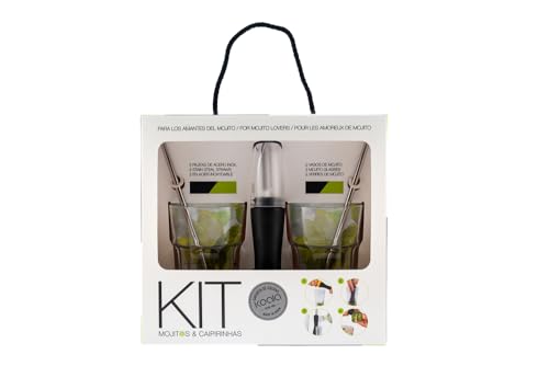 Koala Spain Set Mojito und Caipirinha, Kunststoff Edelstahl Glas, Schwarz, 0 cm von Koala