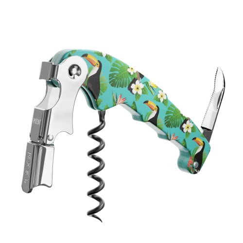 Koala Spain Retro Korkenzieher, Edelstahl, Tukan-Druck von koala