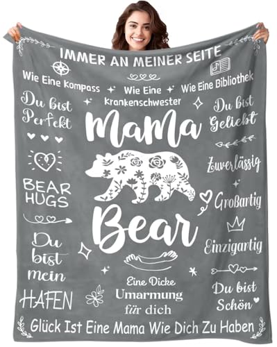 Geschenke für Mama zum Muttertag, Kuscheldecke Geschenke für Mama von Tochter Sohn, Geburtstagsgeschenk für Mama, Bear Mama Decke Geschenk, Super Weiche Flanelldecke Geschenk Decke An Meine Mama Geschenke für Mama zum Muttertag, Kuscheldecke Geschenke für Mama von Tochter Sohn, Geburtstagsgeschenk für Mama, Bear Mama Decke Geschenk, Super Weiche Flanelldecke Geschenk Decke An Meine Mama von Koauter