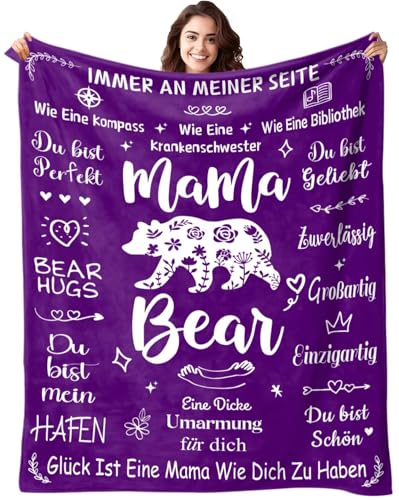 Geschenke für Mama zum Muttertag, Kuscheldecke Geschenke für Mama von Tochter Sohn, Geburtstagsgeschenk für Mama, Bear Mama Decke Geschenk, Super Weiche Flanelldecke Geschenk Decke An Meine Mama Geschenke für Mama zum Muttertag, Kuscheldecke Geschenke für Mama von Tochter Sohn, Geburtstagsgeschenk für Mama, Bear Mama Decke Geschenk, Super Weiche Flanelldecke Geschenk Decke An Meine Mama von Koauter