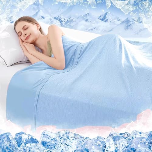 Kühldecke 2 in 1 Doppelseitig Kühlende Decke 130x150 cm, Leichte Selbstkühlende Decke für Menschen Q-Max > 0.5 Dünne Atmungsaktiv Sommerdecke, Ultra-Cool Naturfaser Wohndecke Sofa Cooling Blanket Kühldecke 2 in 1 Doppelseitig Kühlende Decke 130x150 cm, Leichte Selbstkühlende Decke für Menschen Q-Max > 0.5 Dünne Atmungsaktiv Sommerdecke, Ultra-Cool Naturfaser Wohndecke Sofa Cooling Blanket von Koauter