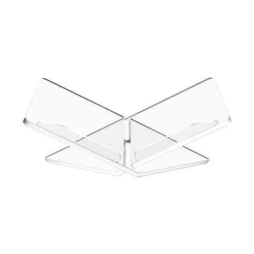 Kobeleen Clear Acrylic Book Stand, Cross Frame Acrylic Book Holder, Open Bookstand for Display Reading Cookbook, Magazine, Recipe Kobeleen Clear Acrylic Book Stand, Cross Frame Acrylic Book Holder, Open Bookstand for Display Reading Cookbook, Magazine, Recipe von Kobeleen