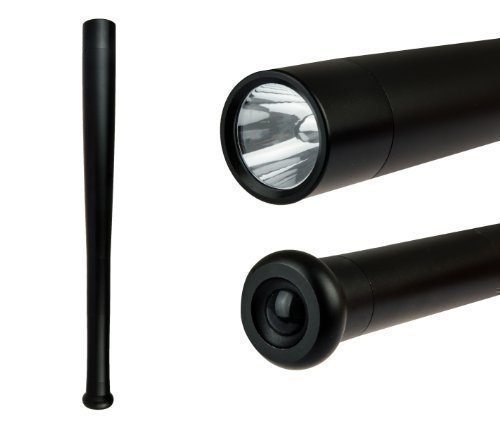KOBERT GOODS Baseball-Schläger inklusive LED- Taschenlampe bietet 5 Watt und 400 Lumen ein Rutsch-festes und Stabiles Wasserdichtes Aluminium-Gehäuse mit Zoom-Funktion und 44cm lange Stab-Lampe von Kobert-Goods