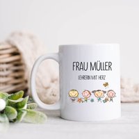 Geschenk Für Die Beste Lehrerin - Geschenke Lehrkräfte Tasse Mit Kindern Text Frei Wählbar Personalisiert Danke Oder Abschied von Koboldtheater22