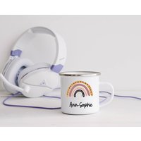 Kinderbecher Mit Namen - Tasse Emailletasse Kindertasse Becher Personalisiert Regenbogen Kinderbecher Mit Namen - Tasse Emailletasse Kindertasse Becher Personalisiert Regenbogen von Koboldtheater22