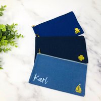 Kleines Dankeschön - Stiftemäppchen Personalisiert Federmäppchen Federtasche Als Aufbewahrung Schule Kleinkram Geschenk Für Ihn von Koboldtheater22