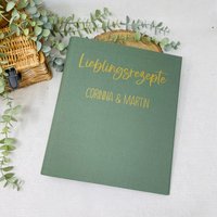 Rezepte Ordner Mit Wunschtext - Kochbuch A4 Personalisiert Leinen Einband Lieblingsrezepte Geschenkidee Rezeptesammlung von Koboldtheater22