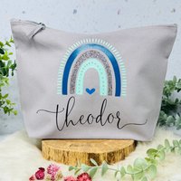 Windeltasche Krambeutel Baby Neutral Regenbogen Personalisiert Mit Namen von Koboldtheater22