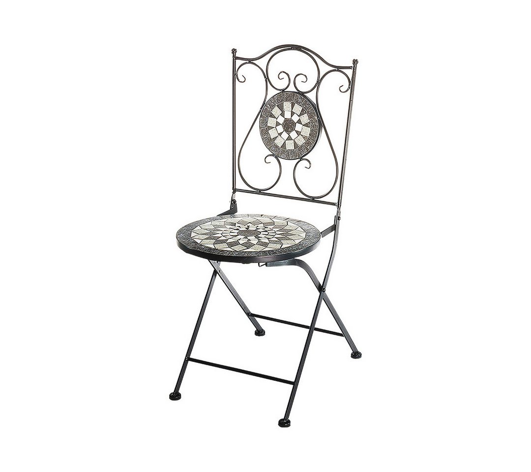Kobolo 4-Fußstuhl Klappstuhl aus Metall in grau 88cm (Mosaik, 1 St) von Kobolo