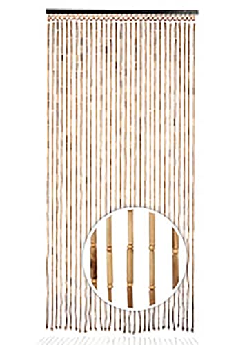 Kobolo Bambusvorhang Türvorhang Bamboo -Braun - Natur- Dekovorhang - 90x200 cm - rechteckig - Wohnzimmer Flur von Kobolo