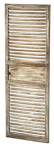 Kobolo Deko-Fensterladen Zier-Fensterladen Tür mit Lamellen - 40x115 cm - Vintage - grau weiß - Innenbereich Kobolo Deko-Fensterladen Zier-Fensterladen Tür mit Lamellen - 40x115 cm - Vintage - grau weiß - Innenbereich von Kobolo
