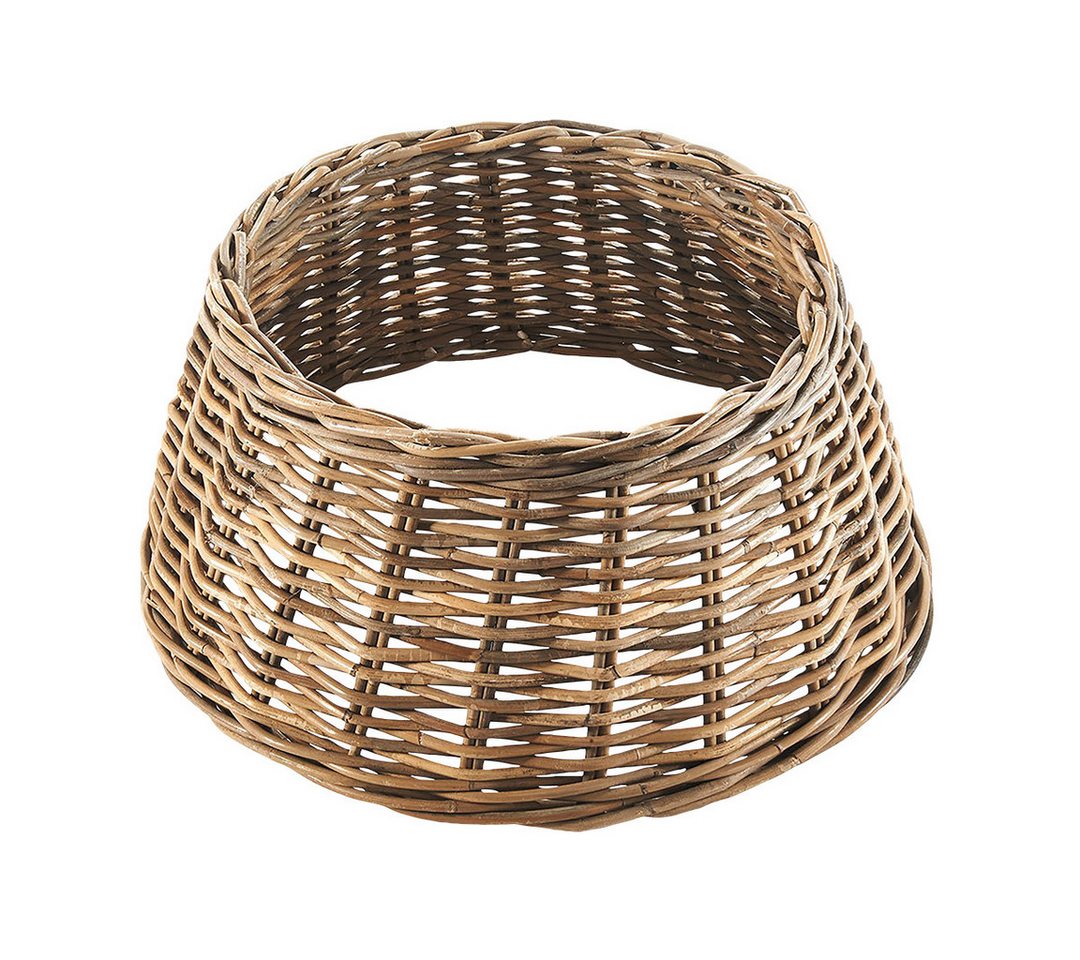 Kobolo Dekoobjekt Baumkragen aus Rattan in kubu grey rund geflochten (1 St) von Kobolo
