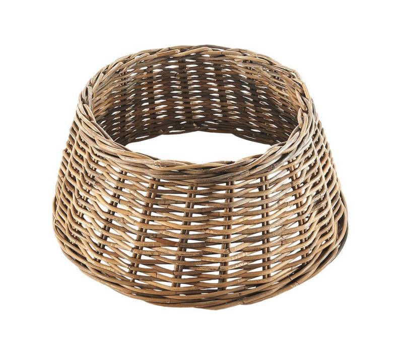Kobolo Dekoobjekt Baumkragen aus Rattan in kubu grey rund geflochten (1 St) von Kobolo