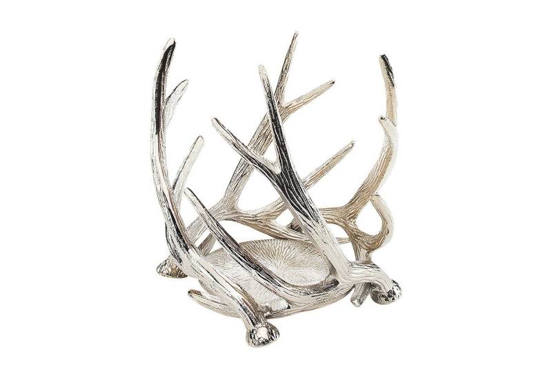 Kobolo Kerzenhalter Kerzenhalter GEWEIH aus Metall rund, Weihnachtsdeko Kerzenhalter (silber) von Kobolo