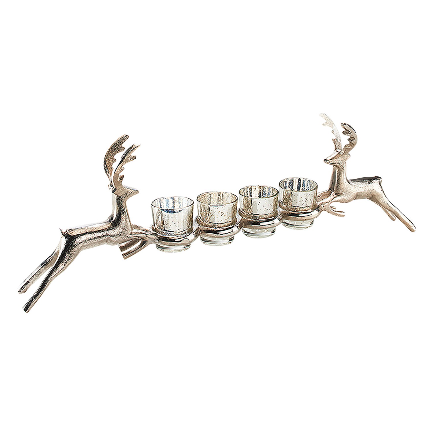 Kobolo Edler Kerzenhalter verziert mit zwei Rentieren für 4 Teelichter Kobolo Edler Kerzenhalter verziert mit zwei Rentieren für 4 Teelichter von Kobolo
