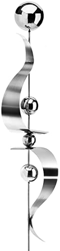 Kobolo Gartenstecker Blumenstecker Dekostecker Twin - Edelstahl - Silber - 120 cm von Kobolo