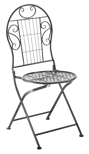 Kobolo Gartenstuhl Metallstuhl Klappstuhl Stuhl Metall - schwarz von Kobolo