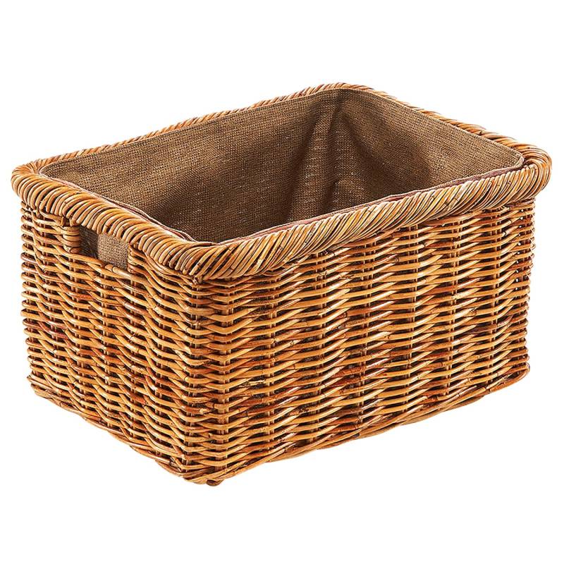 Kobolo Holztrage für Kaminholz Rattan Lacak mit abnehmbarem Leinenstoff von Kobolo