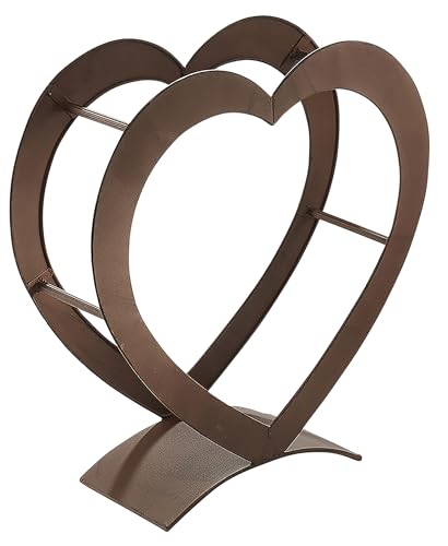 Kobolo Kaminholzregal HEART aus Metall in der Farbe antikbraun Kobolo Kaminholzregal HEART aus Metall in der Farbe antikbraun von Kobolo