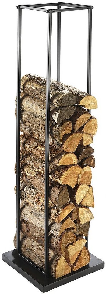 Kobolo Kaminholzregal Brennholzregal Holzaufbewahrung Kaminholz Ofenzubehör Feuerholzablage, BxTxH:33x33x115 cm, (Stück, Stück), 115 cm hoch - schwarz lackiertes Metall Kobolo Kaminholzregal Brennholzregal Holzaufbewahrung Kaminholz Ofenzubehör Feuerholzablage, BxTxH:33x33x115 cm, (Stück, Stück), 115 cm hoch - schwarz lackiertes Metall von Kobolo