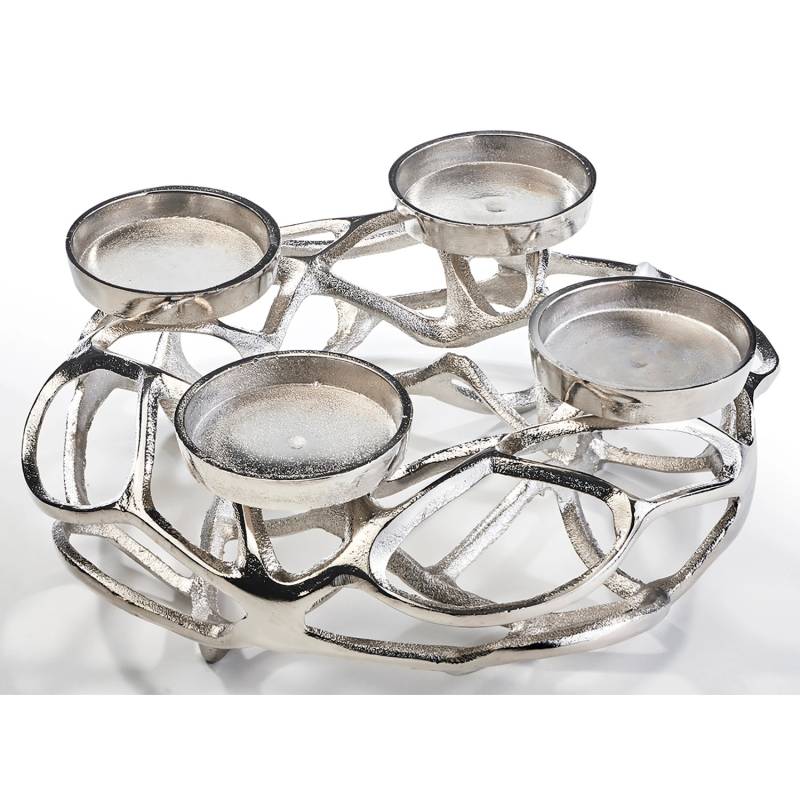 Kobolo Kerzenhalter Adventskranz Dekokranz Metall für 4 Kerzen von Kobolo