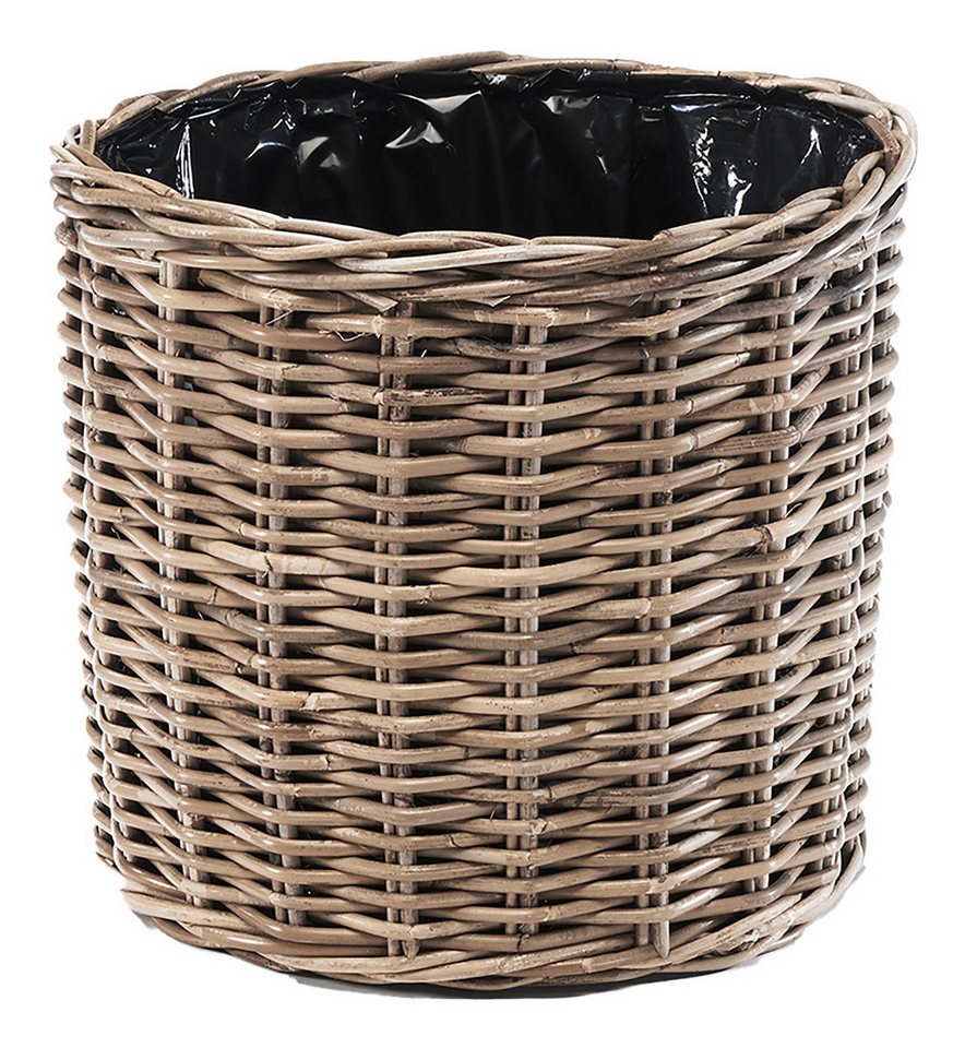 Kobolo Pflanzkübel Pflanzkorb DURO aus Rattan mit Folie ausgeschlagen von Kobolo