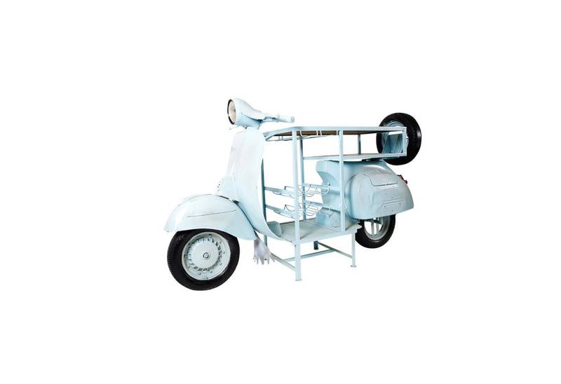 Kobolo Regal Weinregal Bar Regal SCOOTER blau - Vintage Look Anrichte Schrank von Kobolo
