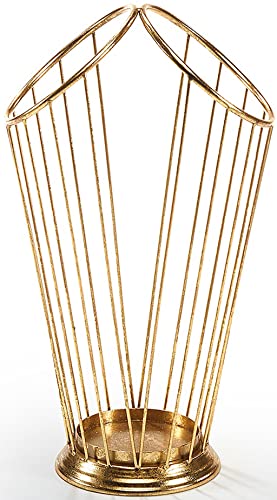 Kobolo Schirmständer Double - lackiertes Metall - Gold - Zwei Öffnungen von Kobolo