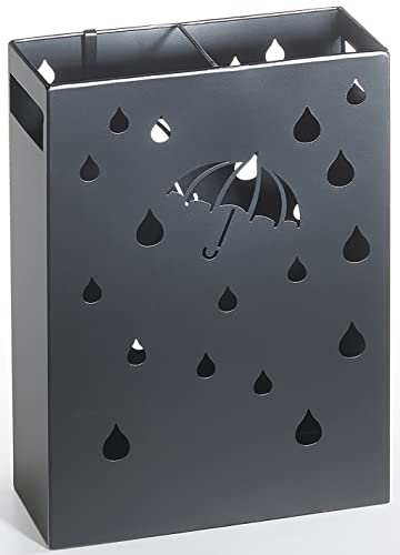 Kobolo Schirmständer Regenschirmhalter - Umbrella - aus Metall - mit Ausstanzungen - schwarz von Kobolo