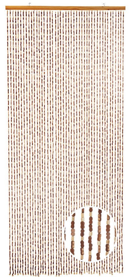 Kobolo Türvorhang Bambusvorhang Vorhang BAMBOO 45 Stränge - Braun, Ösen (1 St) von Kobolo